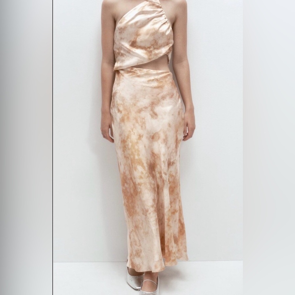 Zara Elegant One-Shoulder Tie-Dye Dress